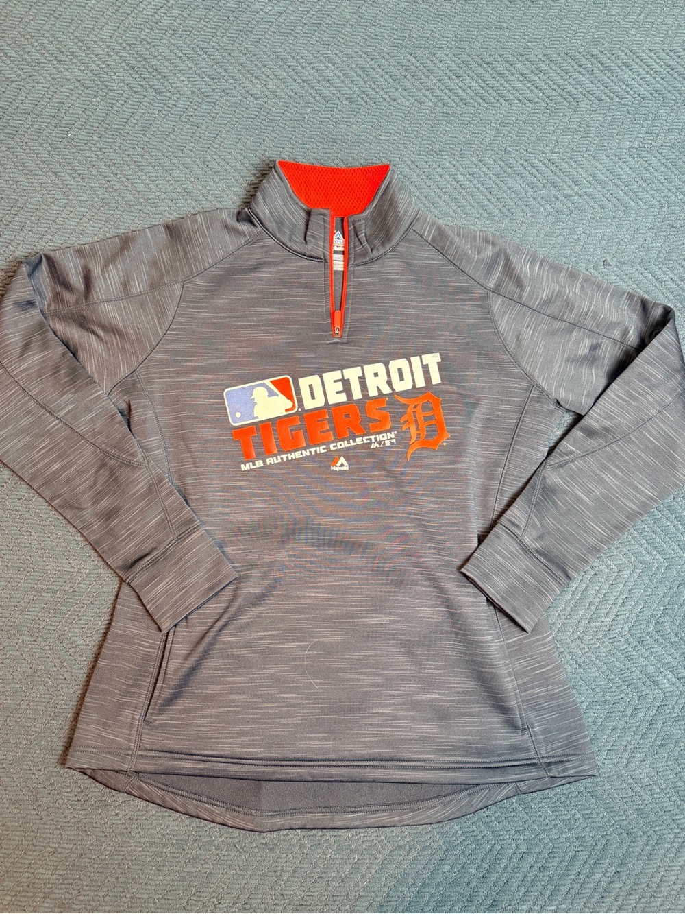 Majestic Detroit Tigers MLB Authentic Collection Quarter Zip Pullover Jacket XL